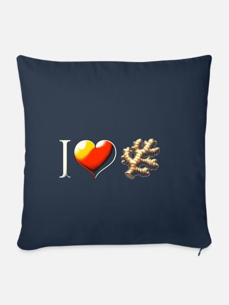 Ingwer - Sofakissenbezug 45 x 45 cm - Navy