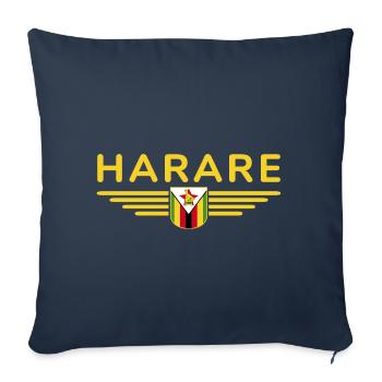 Harare T-Shirt for Zimbabwe Fans - Sofa pillowcase 17,3'' x 17,3'' (45 x 45 cm) - navy - Front