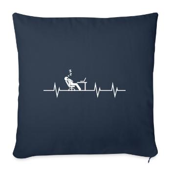 Travailler dur, faire la sieste plus dur - Sleepy Warrior Edition - Housse de coussin décorative 45 x 45 cm - bleu marine - Devant