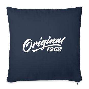 Original 1962 Geburtstagsgeschenk 1962 - Sofakissenbezug 45 x 45 cm - Navy - Vorne