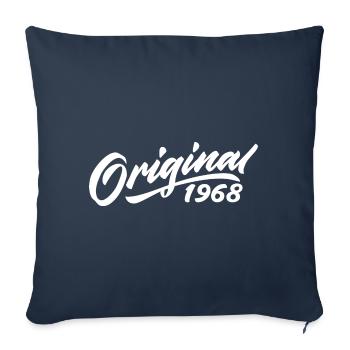 Original 1968 Cadeau D'anniversaire 1968 - Housse de coussin décorative 45 x 45 cm - bleu marine - Devant