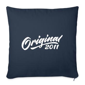 Original 2011 Cadeau D'anniversaire 2011 - Housse de coussin décorative 45 x 45 cm - bleu marine - Devant