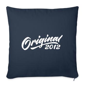 Original 2012 Cadeau D'anniversaire 2012 - Housse de coussin décorative 45 x 45 cm - bleu marine - Devant