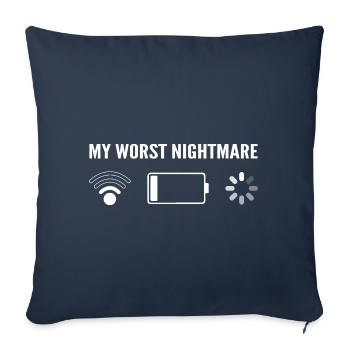 My Worst Nightmare - Funny For Gamers - Housse de coussin décorative 45 x 45 cm - bleu marine - Devant