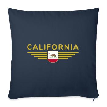 California Fan T-Shirt – Sun & Style - Housse de coussin décorative 45 x 45 cm - bleu marine - Devant