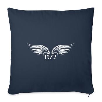 Original 1972 Vintage 1972 cadeau 1972 Rétro - Housse de coussin décorative 45 x 45 cm - bleu marine - Devant