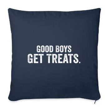 Good Boys Get Treats | Funny - Housse de coussin décorative 45 x 45 cm - bleu marine - Devant