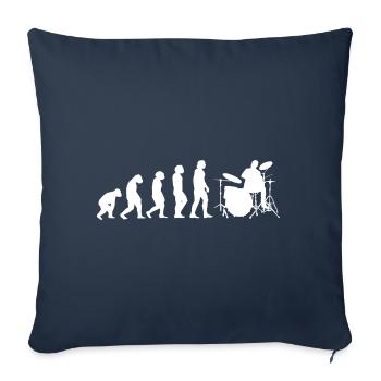 Evolution Schlagzeuger - Sofakissenbezug 45 x 45 cm - Navy - Vorne
