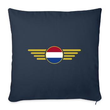 J’aime les Pays-Bas, T-shirt design de style élégance - Housse de coussin décorative 45 x 45 cm - bleu marine - Devant
