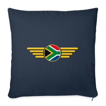 J’aime l’Afrique du Sud, T-Shirt Design Style Élégance - Housse de coussin décorative 45 x 45 cm - bleu marine - Devant