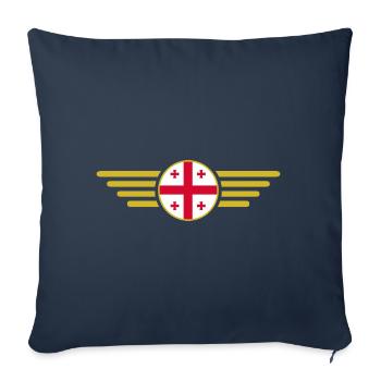 I Love Georgia Elegance Style Design T-Shirt - Sofa pillowcase 17,3'' x 17,3'' (45 x 45 cm) - navy - Front