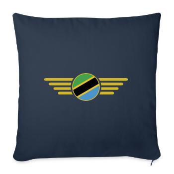 I Love Tanzania, Elegance Style Design T-Shirt - Sofa pillowcase 17,3'' x 17,3'' (45 x 45 cm) - navy - Front