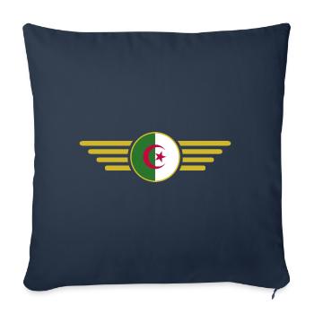 J’aime l’Algérie, T-Shirt Design Style Élégance - Housse de coussin décorative 45 x 45 cm - bleu marine - Devant