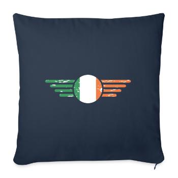 Irlande, Flair irlandais, Mode, Tenues, Moderne - Housse de coussin décorative 45 x 45 cm - bleu marine - Devant