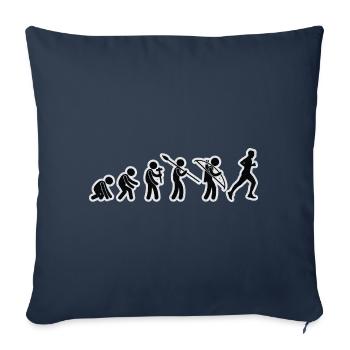 Evolution Running Black Grunge - Sofa pillowcase 17,3'' x 17,3'' (45 x 45 cm) - navy - Front