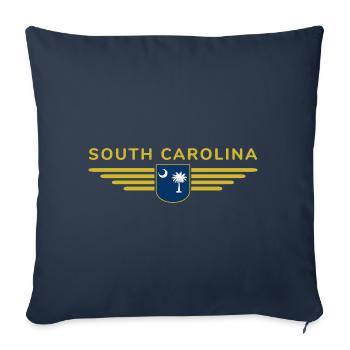 T-shirt de fan de Caroline du Sud – Pour les vrais fans ! - Housse de coussin décorative 45 x 45 cm - bleu marine - Devant
