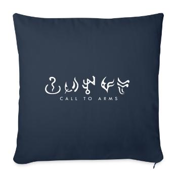 Mot runique Diablo CTA - Housse de coussin décorative 45 x 45 cm - bleu marine - Devant