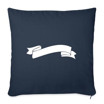 ruban icône banderole - Housse de coussin décorative 45 x 45 cm - bleu marine - Devant