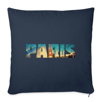 Frankreich Paris Franzose Französisch - Sofakissenbezug 45 x 45 cm - Navy - Vorne