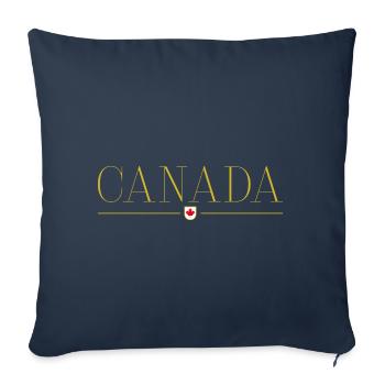 J’aime le Canada, T-shirt design de style élégance - Housse de coussin décorative 45 x 45 cm - bleu marine - Devant