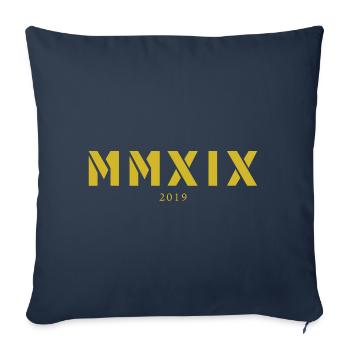 Roman numeral year of birth Made in 2019 - Sofa pillowcase 17,3'' x 17,3'' (45 x 45 cm) - navy - Front