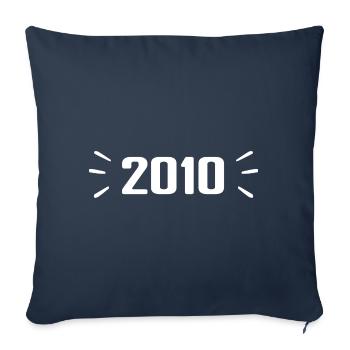 2010 - Birthday Gift 2010 - Sofa pillowcase 17,3'' x 17,3'' (45 x 45 cm) - navy - Front