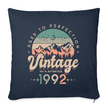 1992 Jahrgang 30 Jahre - Sofakissenbezug 45 x 45 cm - Navy - Vorne