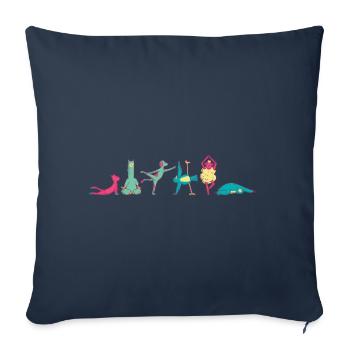 Dog Cat Lama Sloth , Relaxation & Meditatio - Sofa pillowcase 17,3'' x 17,3'' (45 x 45 cm) - navy - Front