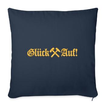 Glück Auf!! | Gold Edition - Sofakissenbezug 45 x 45 cm - Navy - Vorne
