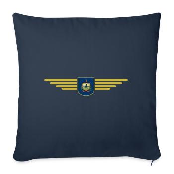 Vermont Fan Shirt – Natur Pur - Sofakissenbezug 45 x 45 cm - Navy - Vorne