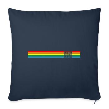 Régenbogen arc-en-ciel - Housse de coussin décorative 45 x 45 cm - bleu marine - Devant
