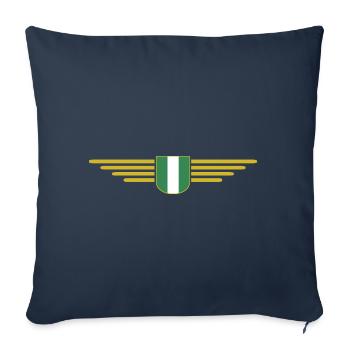 Nigeria Design – Montrez votre amour pour le pays - Housse de coussin décorative 45 x 45 cm - bleu marine - Devant