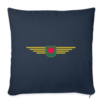 Bangladesh Design – Pride & Culture - Sofa pillowcase 17,3'' x 17,3'' (45 x 45 cm) - navy - Front
