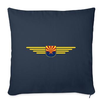 Arizona Fan T-Shirt – Desert Style - Sofa pillowcase 17,3'' x 17,3'' (45 x 45 cm) - navy - Front
