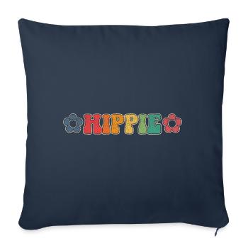 Hippie - Housse de coussin décorative 45 x 45 cm - bleu marine - Devant