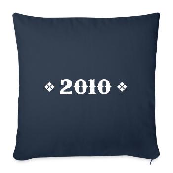 2010 - Classic 2010 Birthday Gift - Sofa pillowcase 17,3'' x 17,3'' (45 x 45 cm) - navy - Front