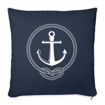 Anker - Anchor - Maritim - Nautik - Sofakissenbezug 45 x 45 cm - Navy - Vorne
