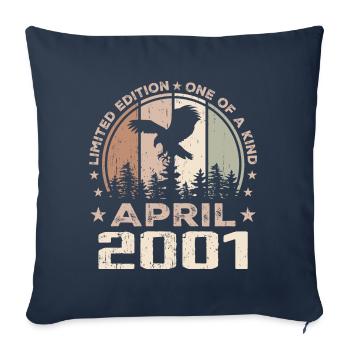 Incomparable since April 2001, 23rd Anniversary - Sofa pillowcase 17,3'' x 17,3'' (45 x 45 cm) - navy - Front