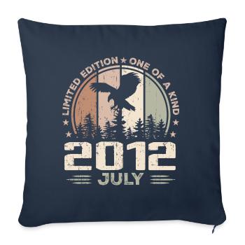 Incomparable since July 2012, 12th Anniversary - Sofa pillowcase 17,3'' x 17,3'' (45 x 45 cm) - navy - Front