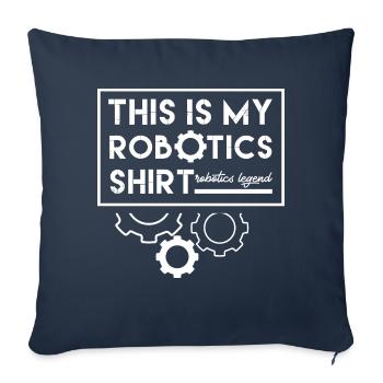 Robot mignon dicton drôle d'ingénieur robotique - Housse de coussin décorative 45 x 45 cm - bleu marine - Devant