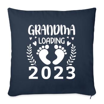 Grandma-to-be 2023 Grandma loading 2023 - Sofa pillowcase 17,3'' x 17,3'' (45 x 45 cm) - navy - Front