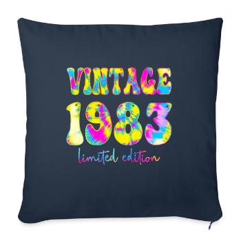Vintage 1983 Limited Edition Batik, Geburtstag gif - Sofakissenbezug 45 x 45 cm - Navy - Vorne