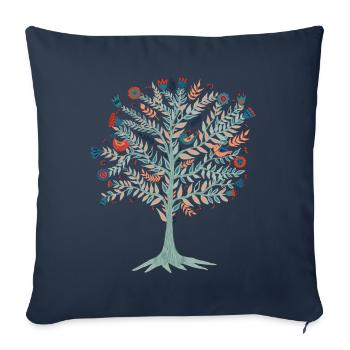 Baum. Baum des Lebens. Yggdrasil - Sofakissenbezug 45 x 45 cm - Navy - Vorne
