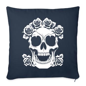 Horror Skull Skull Art Skull Gothic Heavy Metal - Sofa pillowcase 17,3'' x 17,3'' (45 x 45 cm) - navy - Front