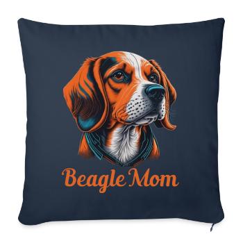 Beagle Mom - Sofakissenbezug 45 x 45 cm - Navy - Vorne