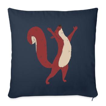 Eichhörnchen Kind Waldtiere - Sofakissenbezug 45 x 45 cm - Navy - Vorne