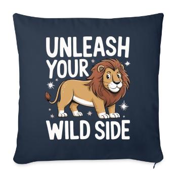 Lion Lion Animal Africa - Sofa pillowcase 17,3'' x 17,3'' (45 x 45 cm) - navy - Front
