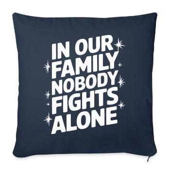 Sensibilisation au cancer Cancer Cancer du sein - Housse de coussin décorative 45 x 45 cm - bleu marine - Devant