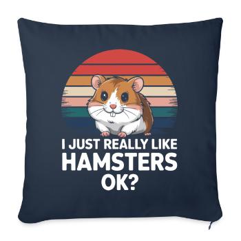Hamster - Sofakissenbezug 45 x 45 cm - Navy - Vorne