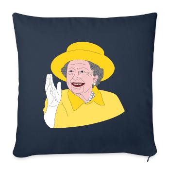 Elisabeth II. - 70. Thronjubiläum - Design Shirt - Sofakissenbezug 45 x 45 cm - Navy - Vorne